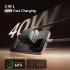 Mcdodo CH-4280 40W Gan5 USB-C Charger, Dual Port, Retractable Cable Fast Charging Adapter with LED Indicator - Black